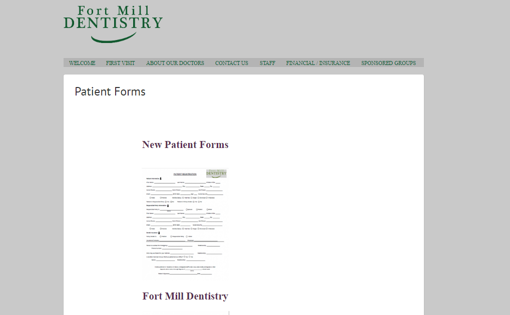 Fort Mill Dentistry Portfolio